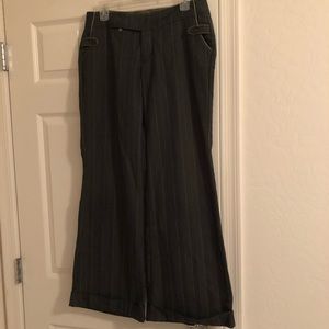 Last chance Black dress pants w/ green pinstripe